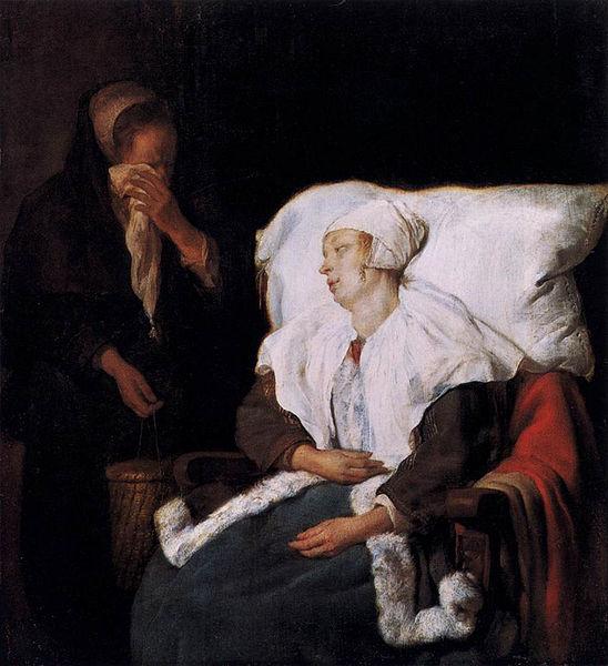 Gabriel Metsu The Sick Girl oil painting image